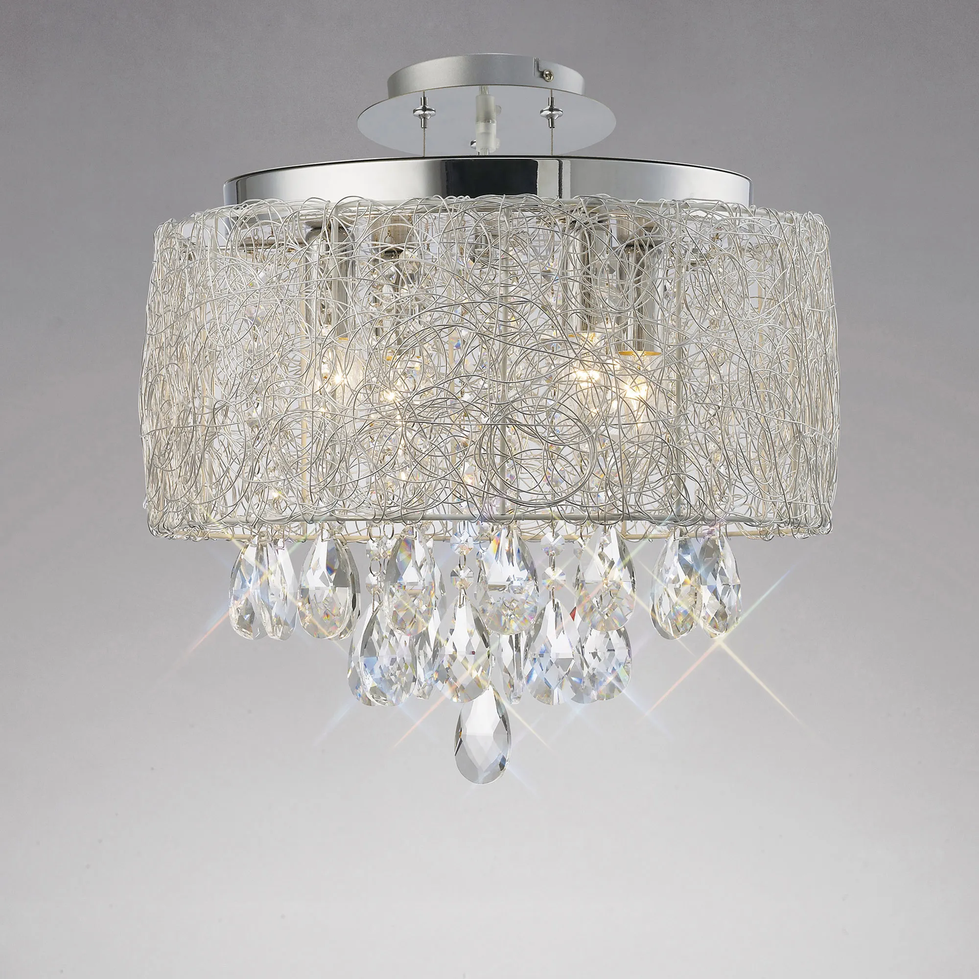 Adeline Crystal Ceiling Lights Diyas Shaded Crystal Fittings